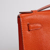 KELLY POCHETTE LIZARD LEATHER ORANGE WITH PALLADIUM HARDWARE (PHW)