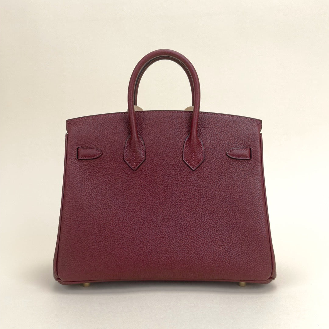 BIRKIN 25 TOGO LEATHER ROUGE H WITH GOLD HARDWARE (GHW)