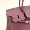BIRKIN 25 TOGO LEATHER ROUGE H WITH GOLD HARDWARE (GHW)