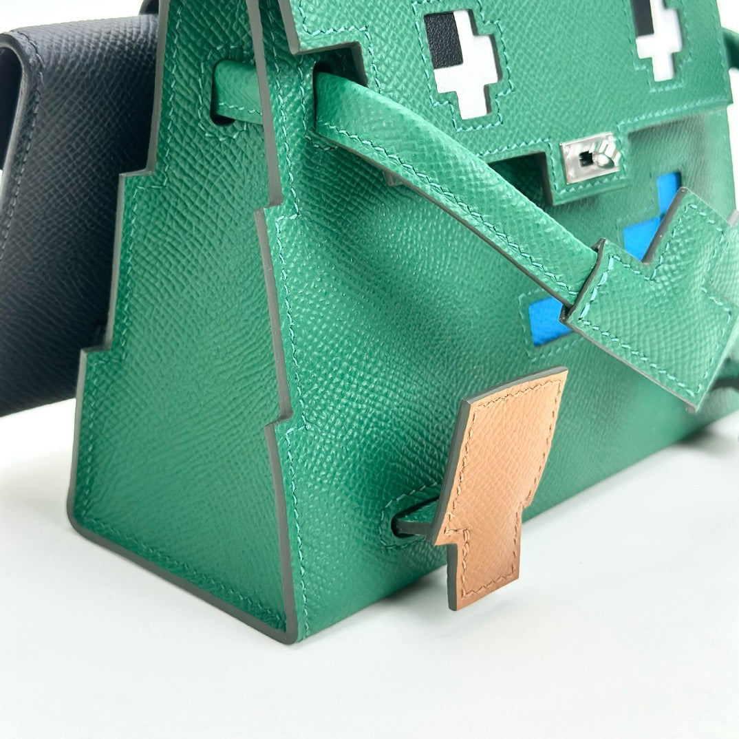 KELLY PICTO DOLL EPSOM LEATHER VERT VERTIGO WITH PALLADIUM HARDWARE (PHW)