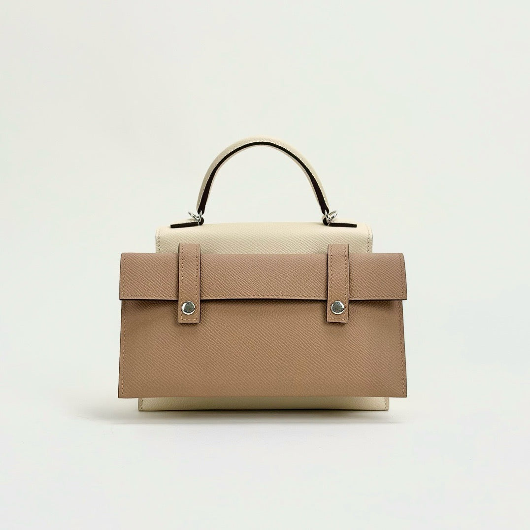 KELLY PICTO DOLL EPSOM LEATHER NATA WITH PALLADIUM HARDWARE (PHW)