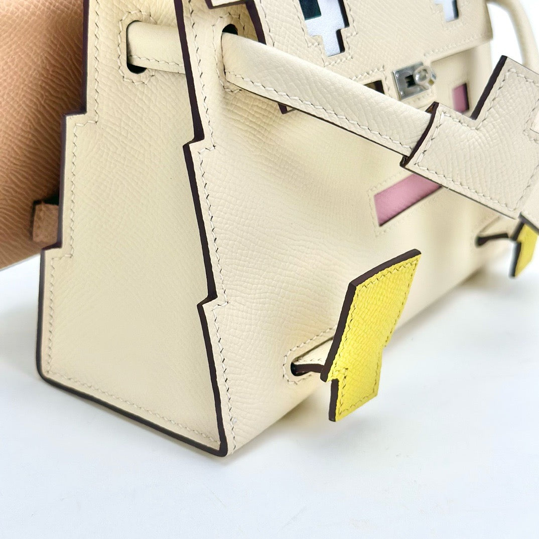 KELLY PICTO DOLL EPSOM LEATHER NATA WITH PALLADIUM HARDWARE (PHW)