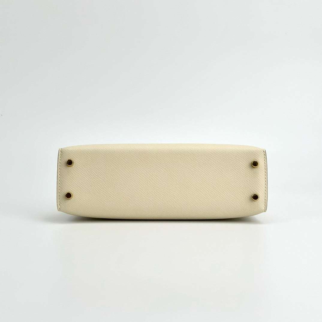 MINI KELLY II (20) EPSOM LEATHER NATA WITH GOLD HARDWARE (GHW)