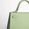 KELLY 25 EPSOM LEATHER VERT CRIQUET WITH PALLADIUM HARDWARE (PHW)