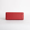 KELLY 25 EPSOM LEATHER ROUGE CASAQUE WITH PALLADIUM HARDWARE (PHW)