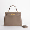 KELLY 28 TOGO LEATHER ETOUPE WITH GOLD HARDWARE (GHW)