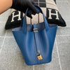 PICOTIN 18 LOCK CLEMENCE LEATHER DEEP BLUE WITH GOLD HARDWARE (GHW)