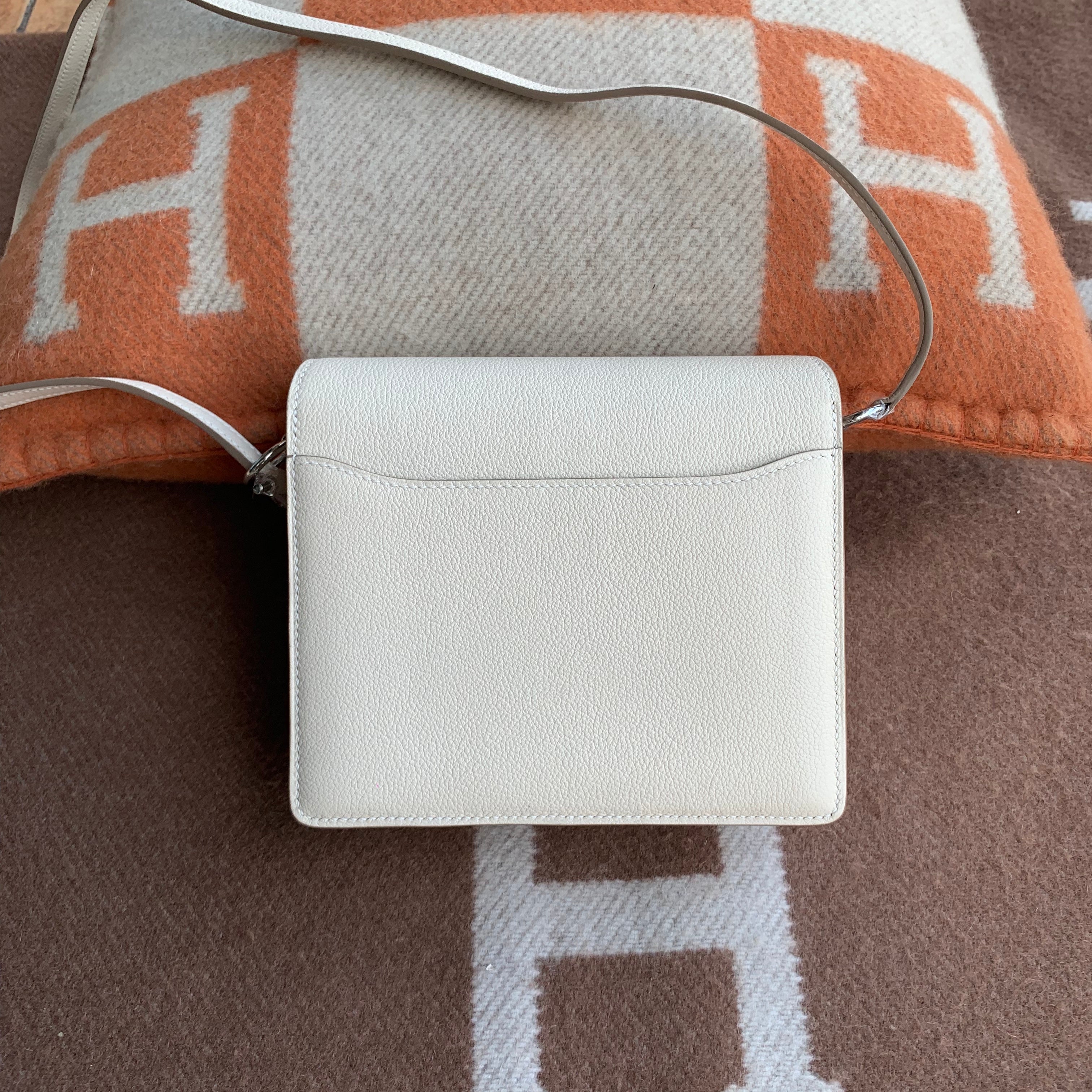 MINI ROULIS (18) EVERCOLOR LEATHER CRAIE WITH PALLADIUM HARDWARE (PHW)