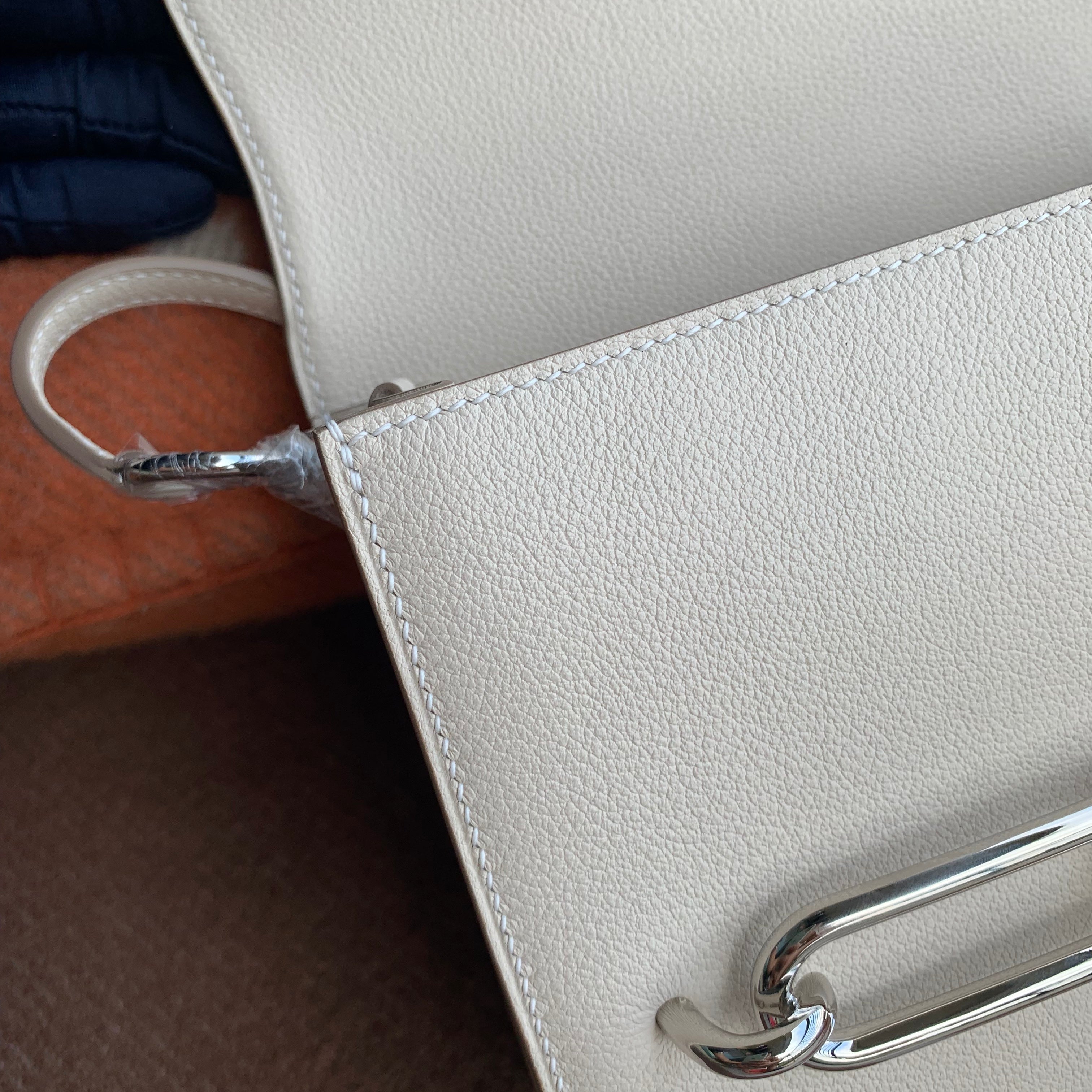 MINI ROULIS (18) EVERCOLOR LEATHER CRAIE WITH PALLADIUM HARDWARE (PHW)