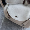 MINI LINDY 20 CLEMENCE LEATHER PEARL GREY WITH PALLADIUM HARDWARE (PHW)