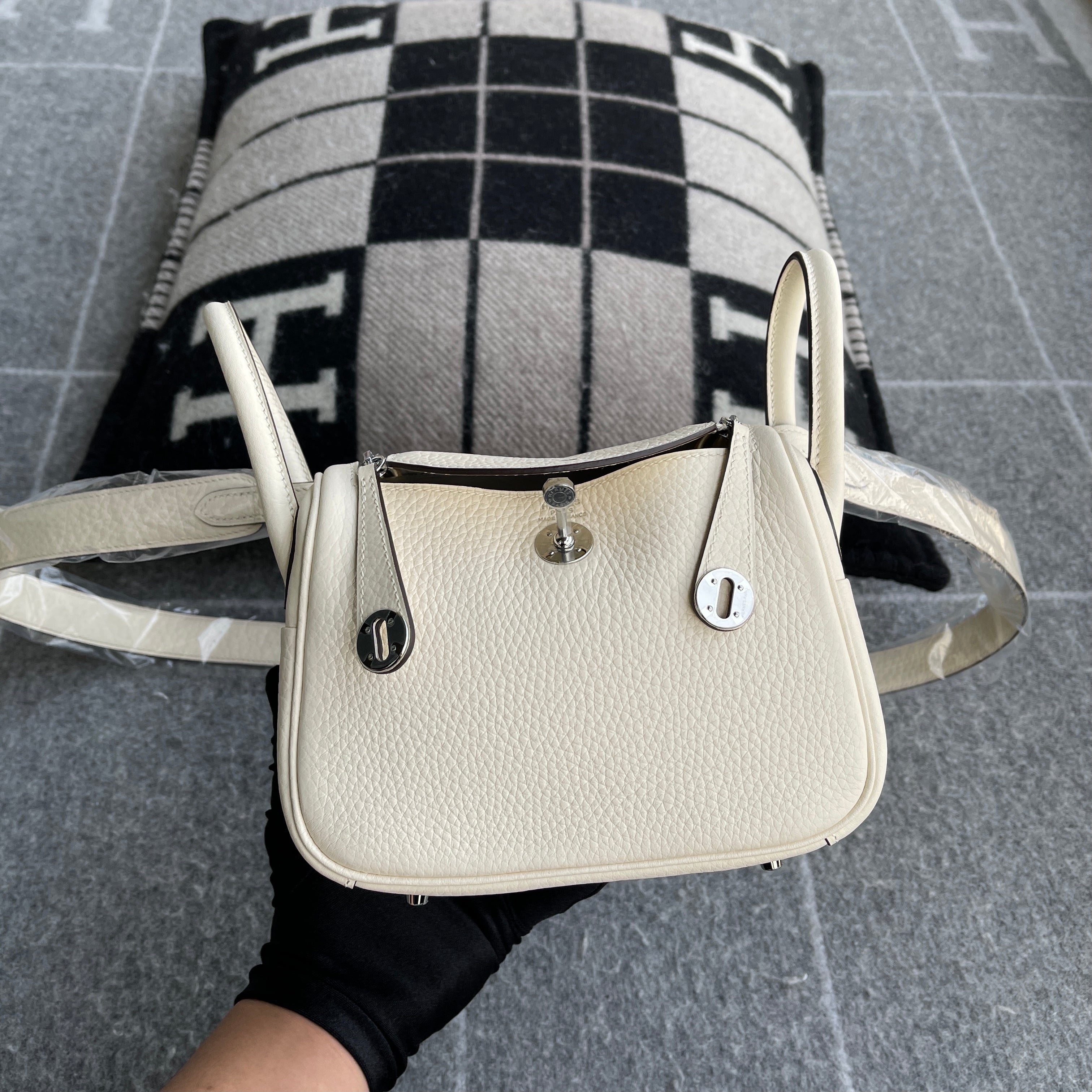 MINI LINDY 20 CLEMENCE LEATHER NATA WITH PALLADIUM HARDWARE (PHW)