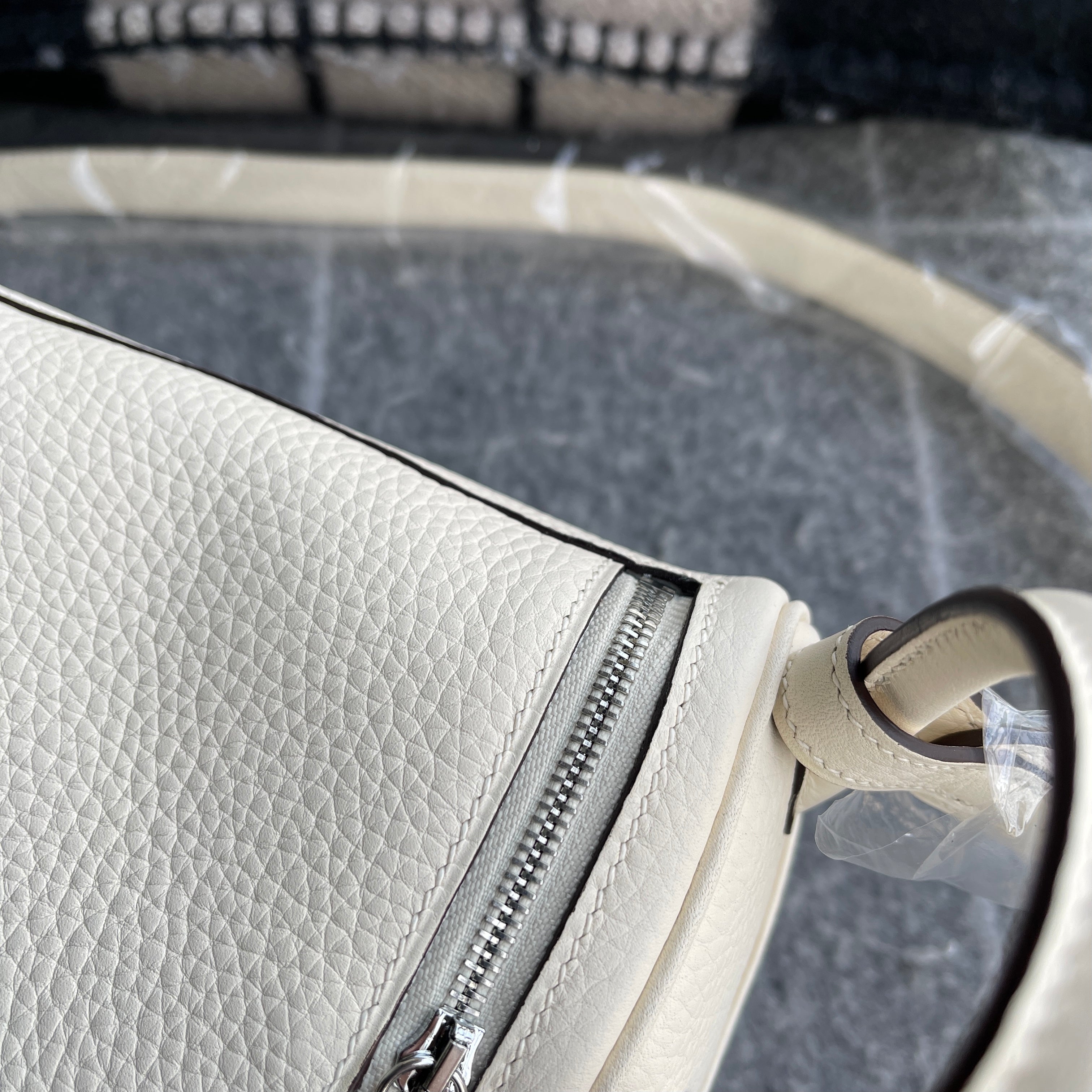 MINI LINDY 20 CLEMENCE LEATHER NATA WITH PALLADIUM HARDWARE (PHW)