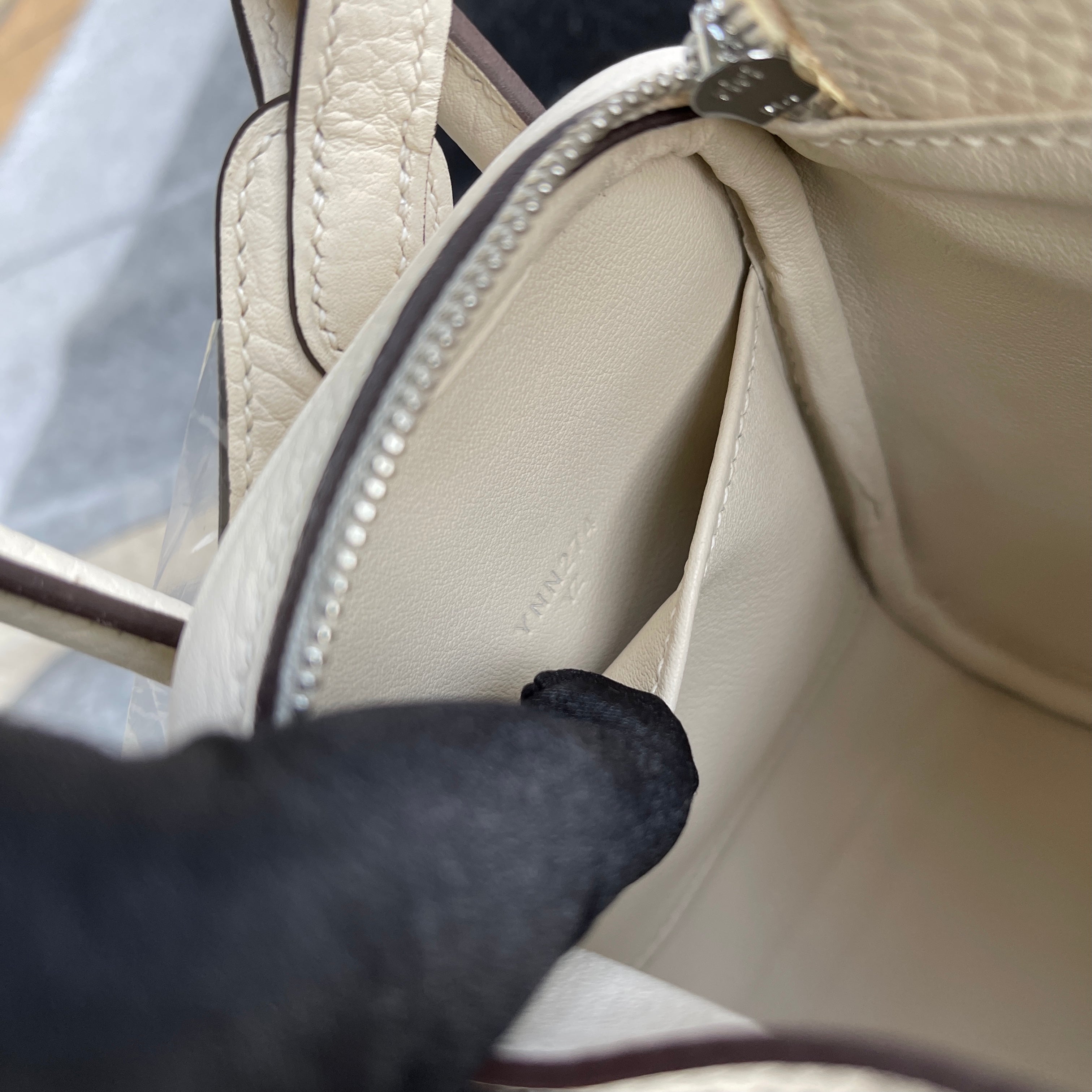 MINI LINDY 20 CLEMENCE LEATHER NATA WITH PALLADIUM HARDWARE (PHW)