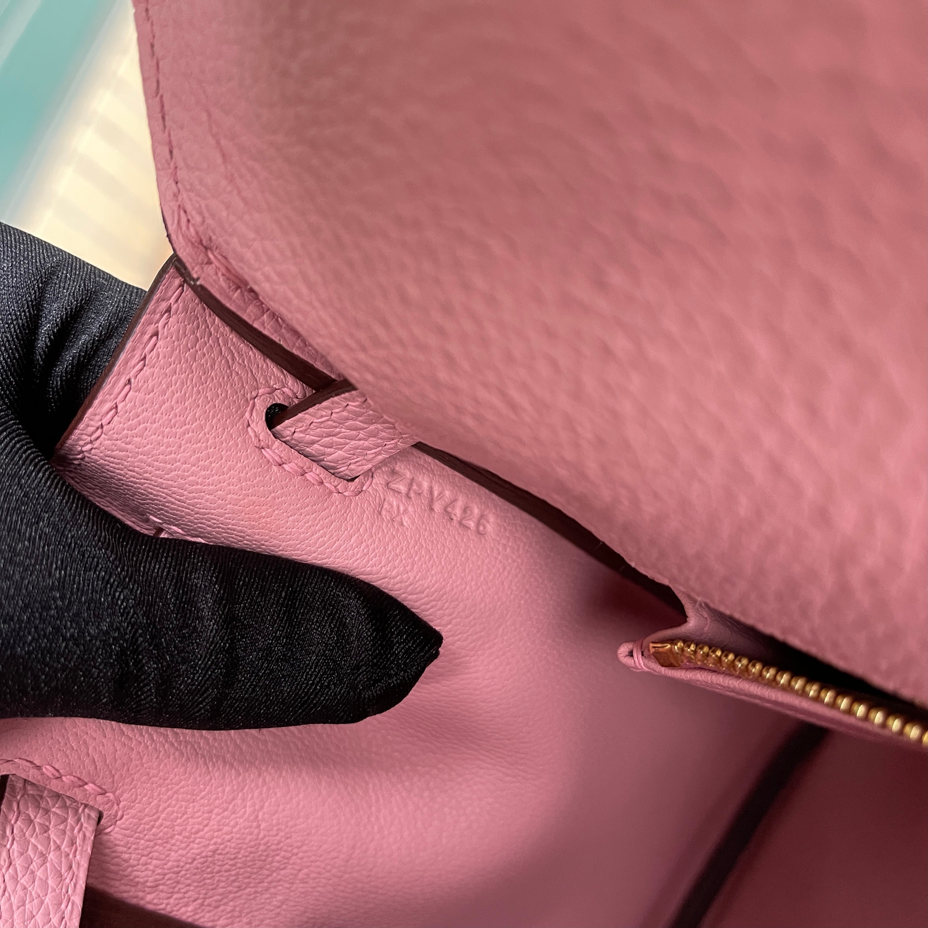 KELLY 25 TOGO LEATHER ROSE CONFETTI WITH GOLD HARDWARE (GHW)
