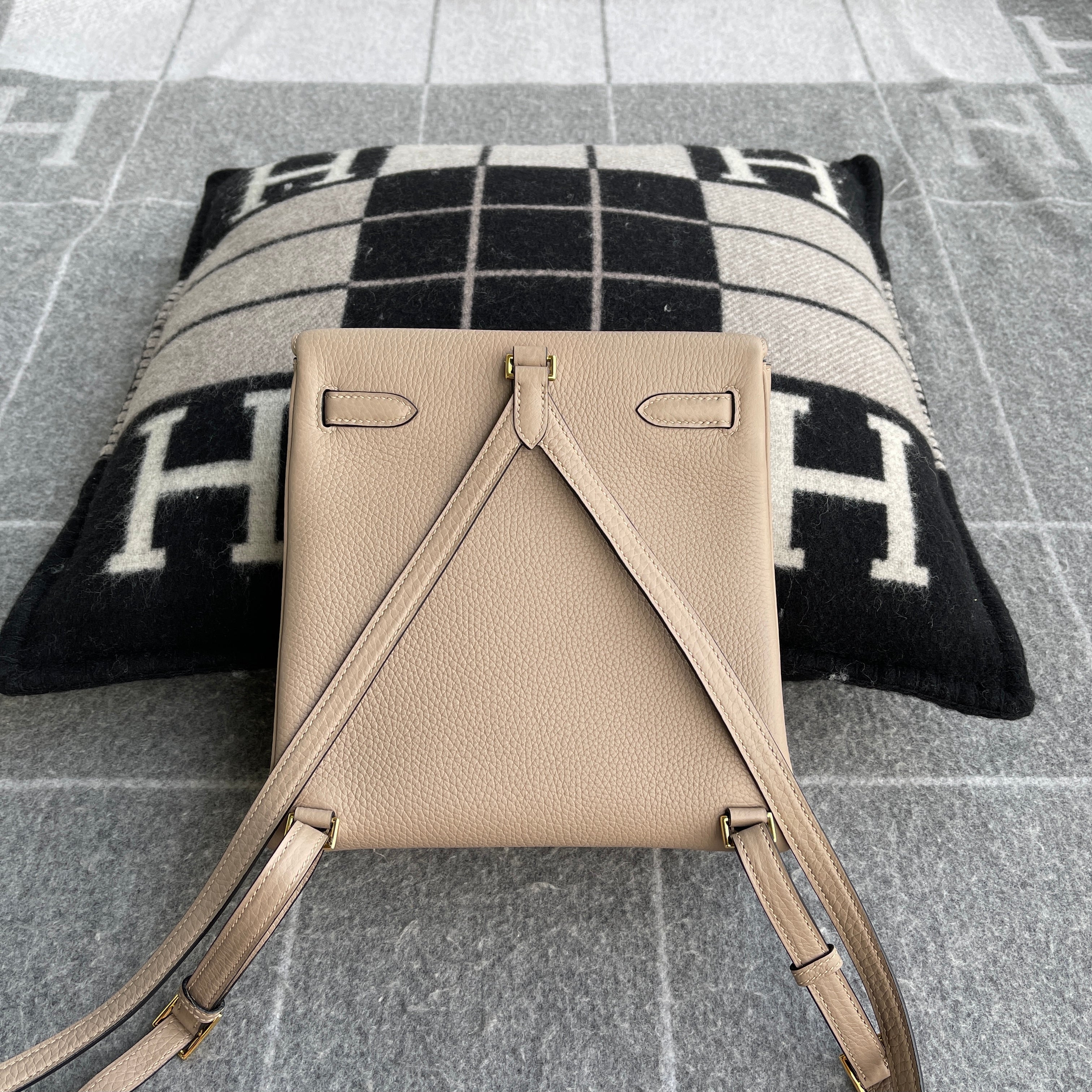 KELLY ADO CLEMENECE LEATHER TRENCH WITH GOLD HARDWARE (GHW)