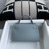 MINI KELLY II (20) EPSOM LEATHER CIEL WITH PALLADIUM HARDWARE (PHW)