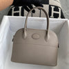 BOLIDE 27 EPSOM LEATHER GRIS ASPHALT WITH PALLADIUM HARDWARE (PHW)