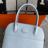BOLIDE 27 EPSOM LEATHER BLEU BRUME WITH PALLADIUM HARDWARE (PHW)