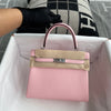 KELLY 25 SWIFT LEATHER ROSE SAKURA WITH PALLADIUM HARDWARE (PHW)
