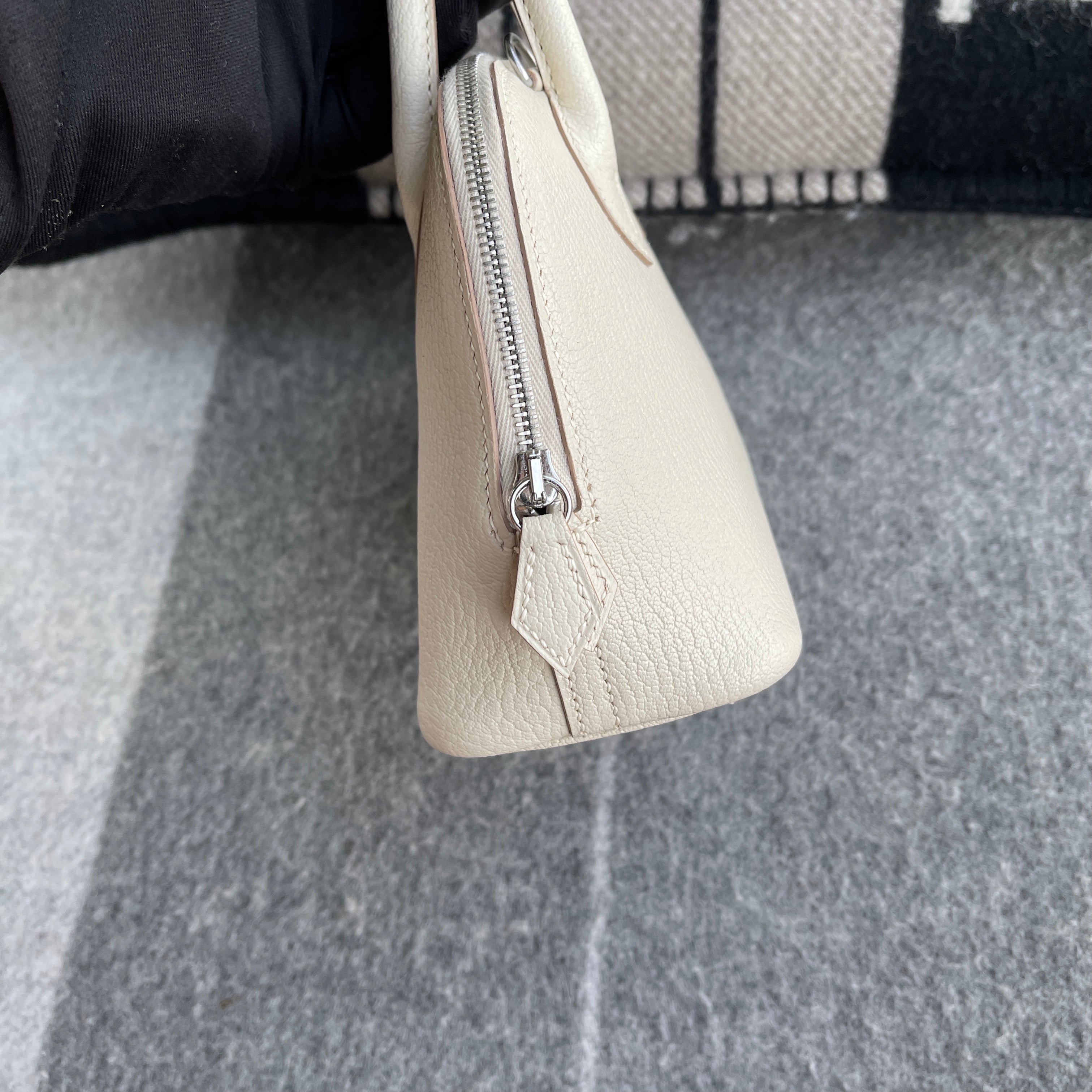 MINI BOLIDE CHEVRE LEATHER CRAIE WITH PALLADIUM HARDWARE (PHW)