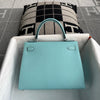 KELLY 28 EPSOM LEATHER BLEU ATOLL WITH PALLADIUM HARDWARE (PHW)