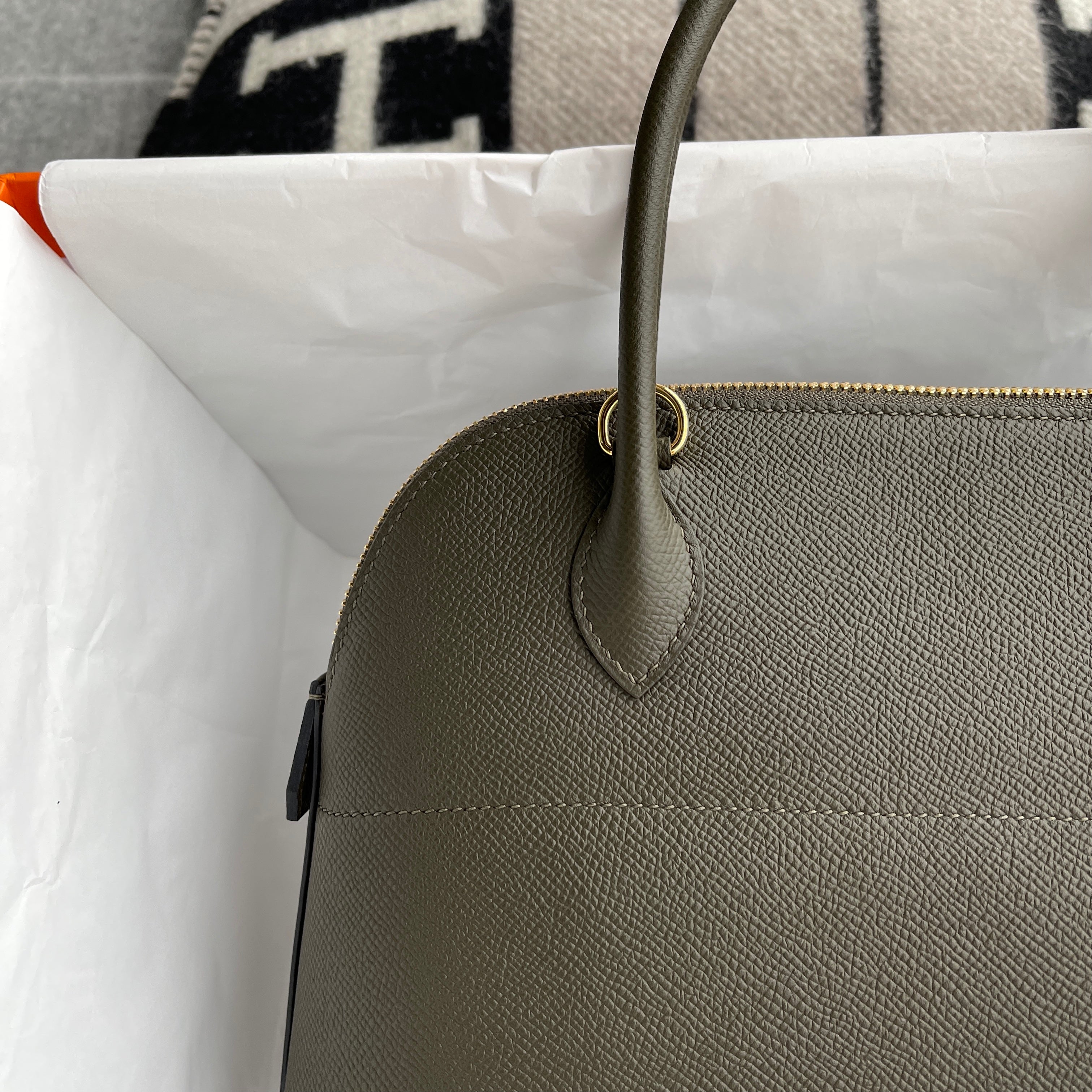 BOLIDE 27 EPSOM LEATHER VERT DE GRIS WITH GOLD HARDWARE (GHW)