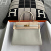 KELLY 25 TOGO LEATHER PEARL GREY WITH GOLD HARDWARE (GHW)
