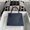 KELLY 25 TOGO LEATHER BLEU NUIT WITH PALLADIUM HARDWARE (PHW)