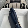 KELLY 25 TOGO LEATHER BLEU NUIT WITH PALLADIUM HARDWARE (PHW)