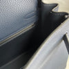 KELLY 25 TOGO LEATHER BLEU NUIT WITH PALLADIUM HARDWARE (PHW)