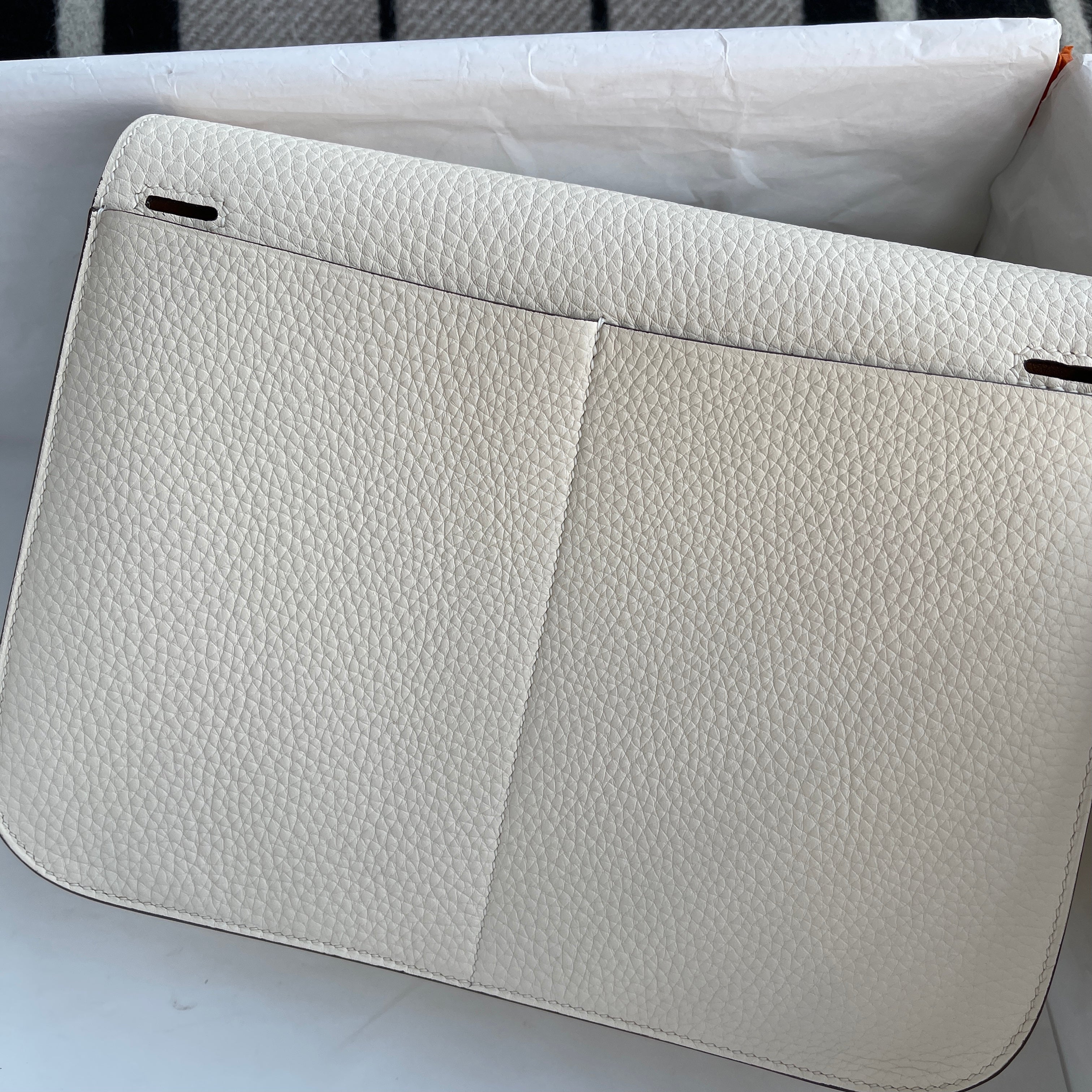 HALZAN 25 CLEMENCE LEATHER NATA & BISCUIT WITH PALLADIUM HARDWARE (PHW)