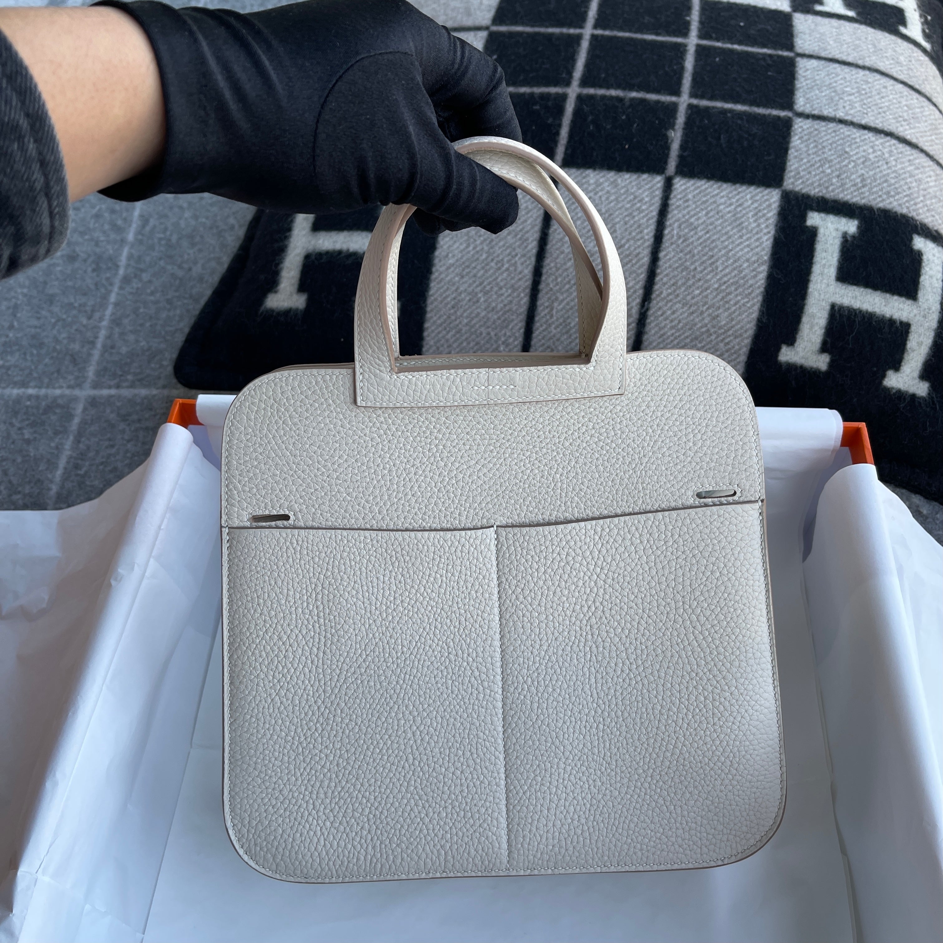 HALZAN 25 CLEMENCE LEATHER CRAIE WITH PALLADIUM HARDWARE (PHW)