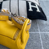 MINI LINDY 20 CLEMENCE LEATHER JAUNE AMBRE WITH GOLD HARDWARE (GHW)