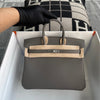 BIRKIN 25 SWIFT LEATHER ETAIN WITH PALLADIUM HARDWARE (PHW)