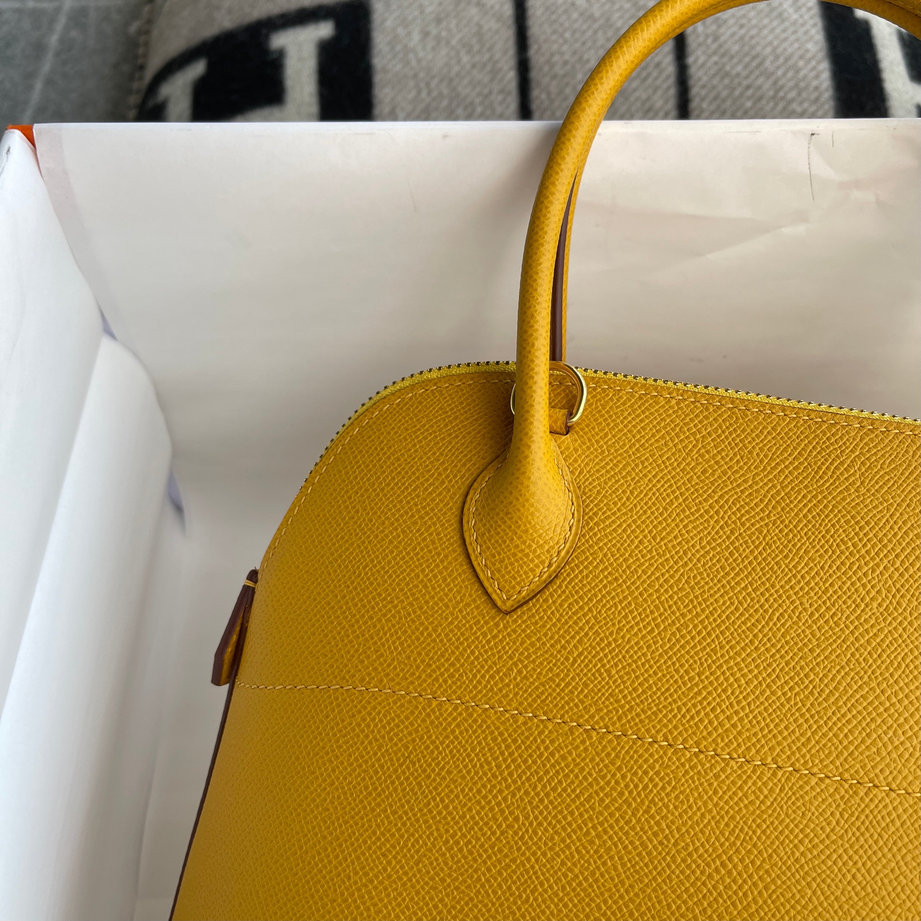 BOLIDE 27 EPSOM LEATHER JAUNE AMBRE WITH GOLD HARDWARE (GHW)