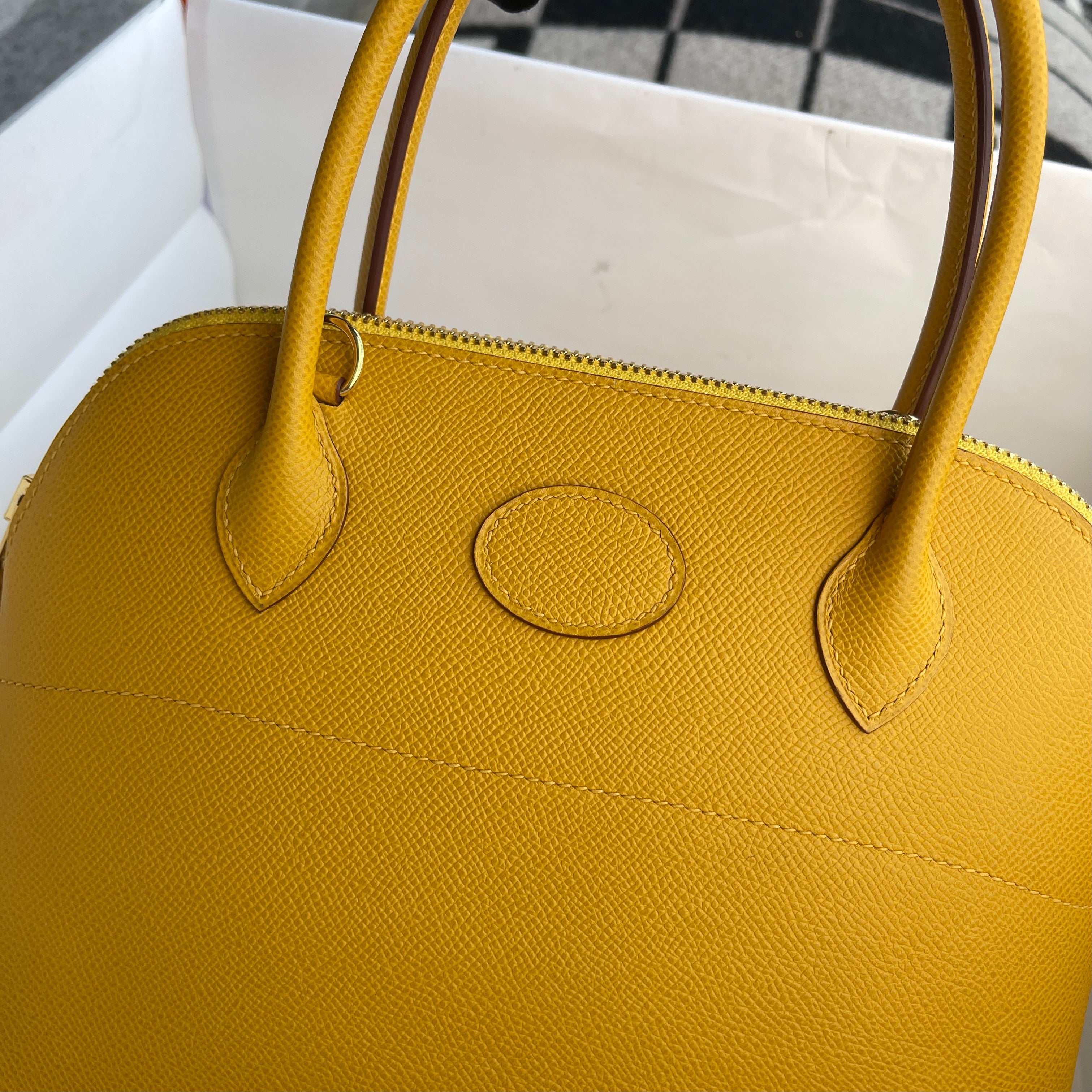 BOLIDE 27 EPSOM LEATHER JAUNE AMBRE WITH GOLD HARDWARE (GHW)