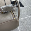 MINI LINDY 20 CLEMENCE LEATHER GRIS ASPHALTE WITH GOLD HARDWARE (GHW)
