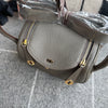 MINI LINDY 20 CLEMENCE LEATHER GRIS ASPHALTE WITH GOLD HARDWARE (GHW)