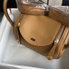 MINI LINDY 20 CLEMENCE LEATHER CHAI WITH GOLD HARDWARE (GHW)