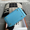 MINI LINDY 20 CLEMENCE LEATHER BLEU DU NORD WITH GOLD HARDWARE (GHW)