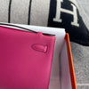 KELLY POCHETTE EPSOM LEATHER ROSE POURPRE WITH GOLD HARDWARE (GHW)