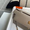 KELLY POCHETTE SWIFT LEATHER GRIS ASPHALTE WITH GOLD HARDWARE (GHW)