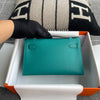 KELLY POCHETTE SWIFT LEATHER VERT VERONE WITH GOLD HARDWARE (GHW)
