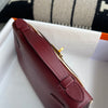 KELLY POCHETTE SWIFT LEATHER ROUGE H WITH GOLD HARDWARE (GHW)