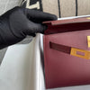 KELLY POCHETTE SWIFT LEATHER ROUGE H WITH GOLD HARDWARE (GHW)