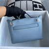 24/24 (MINI) EVERCOLOR & SWIFT LEATHER BLEU LIN WITH GOLD HARDWARE (GHW)